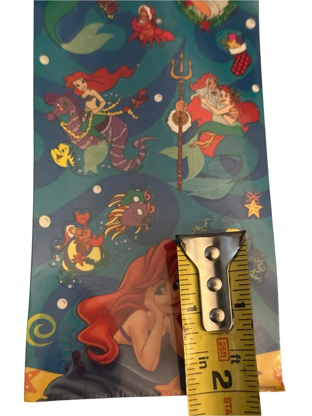 3 Vtg Ariel Stickers Disney  The Little Mermaid Sticker Sheets Stocking Stuffer